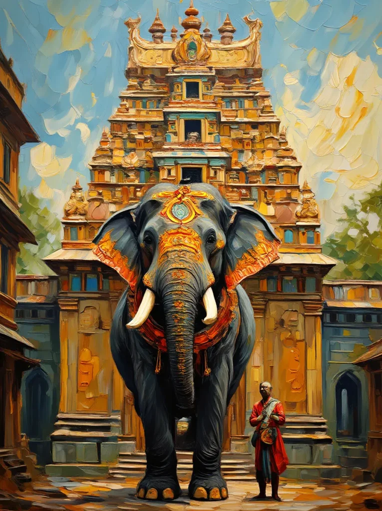 Majestic Temple Elephant