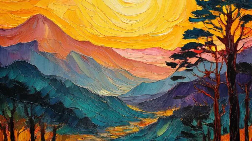 Sunset Symphony: A Landscape of Colors and Serenity 🌄