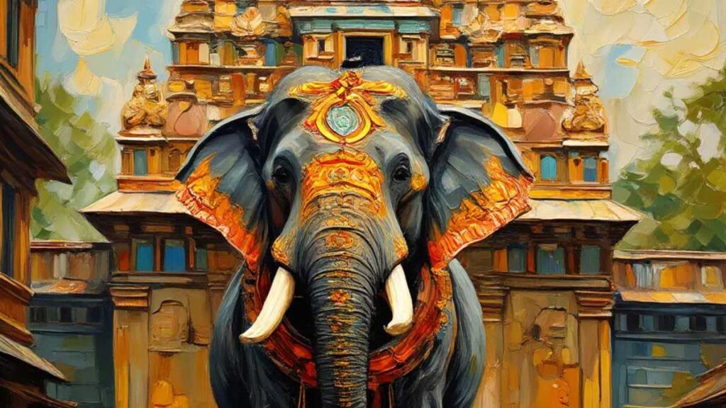 Majestic Temple Elephant